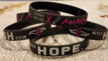 Load image into Gallery viewer, HOPE - Silicone Breast Cancer Aware Bracelet