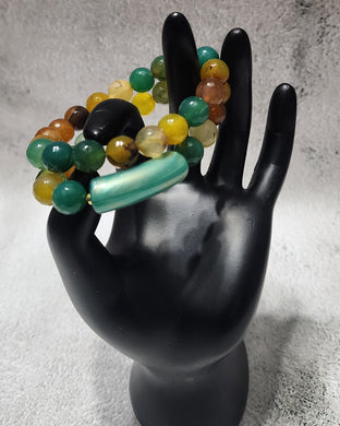 2 pc Agate Bracelet Set - GYB