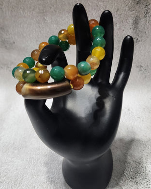 2 pc Agate Bracelet Set - BYG