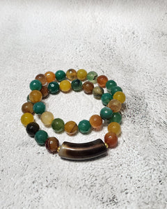 2 pc Agate Bracelet Set - BYG