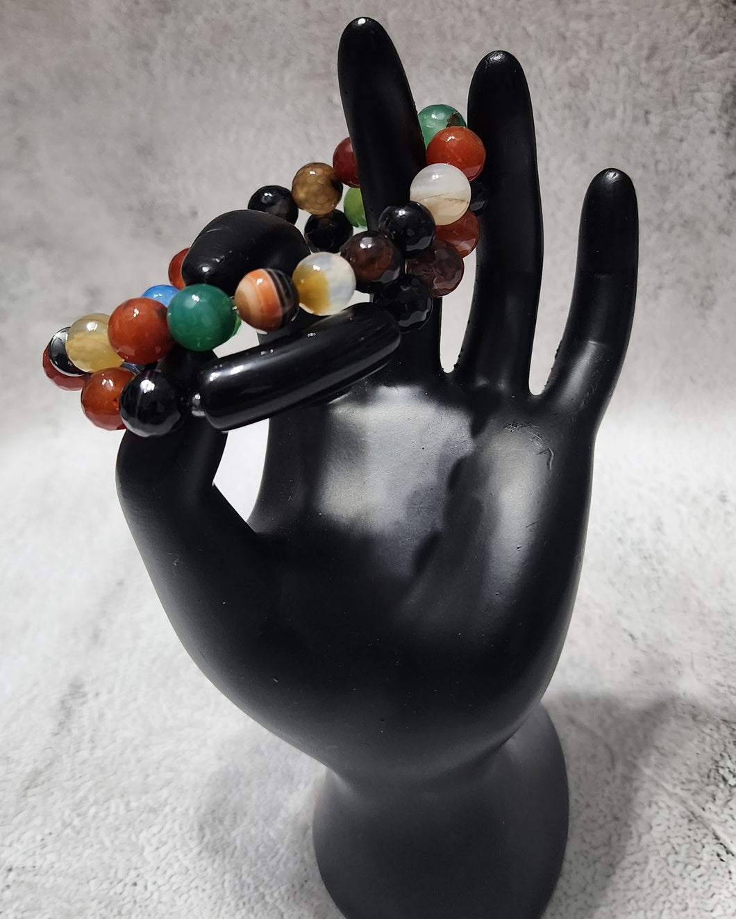 2 pc Agate Bracelet Set - BLMU