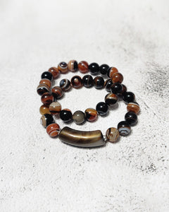 2 pc Agate Bracelet Set - BRO