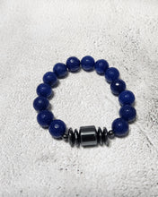 Load image into Gallery viewer, Blue Jade and Hematite Bracelet