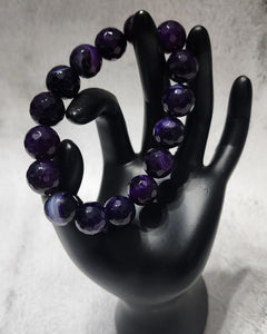 14mm Purple Agate Bracelet